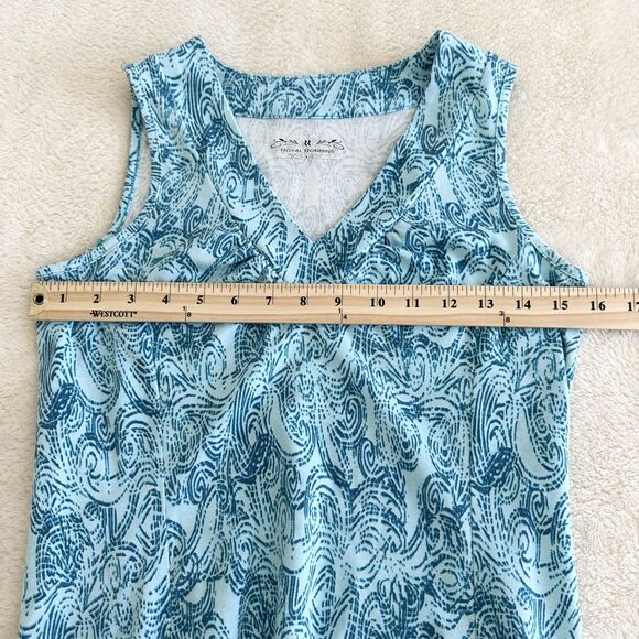 Royal Robbins Tank Dress Size Small Blue Pattern Shift Sleeveless - Picture 6 of 7
